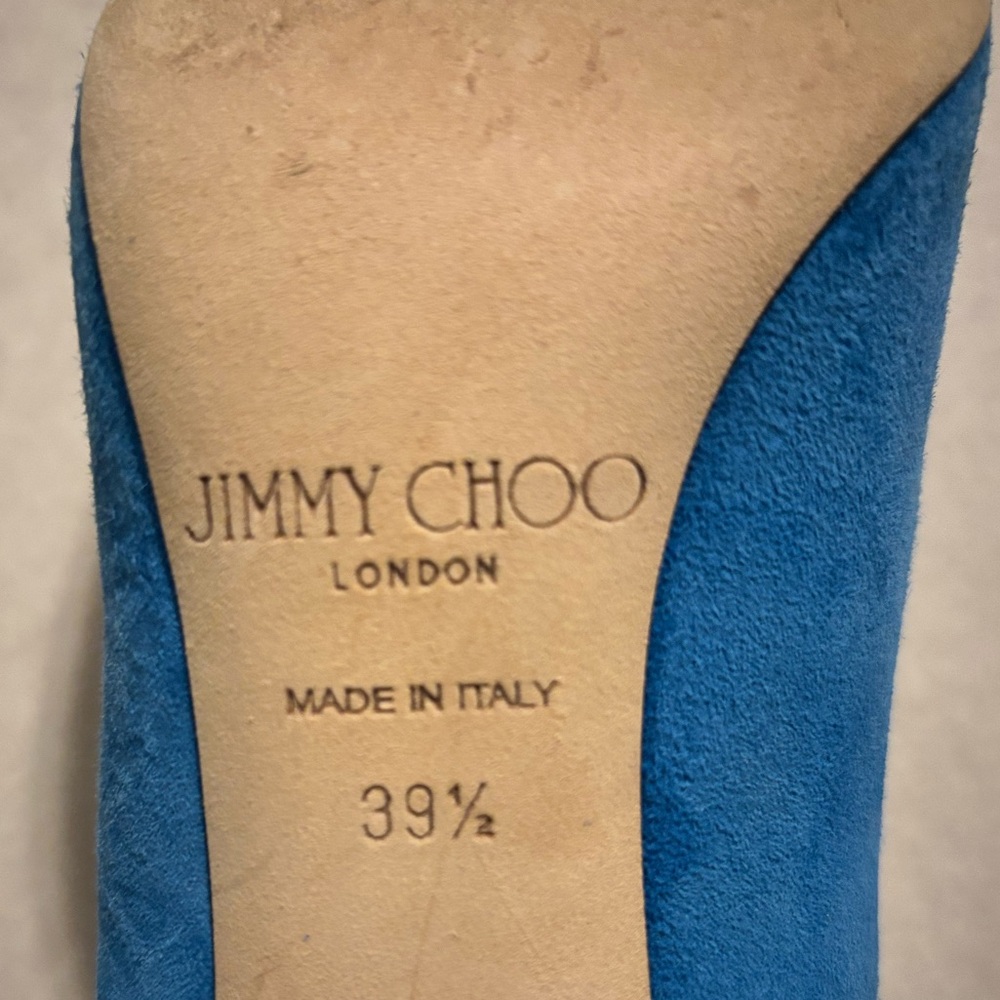 Jimmy Choo Romy 85 Blue Pumps - Picture 7 of 7
